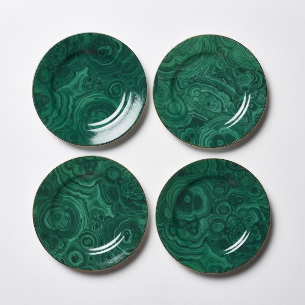 Vintage Neiman Marcus Malachite Plates