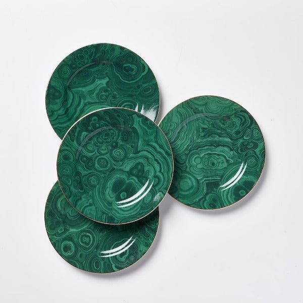 Vintage Neiman Marcus Malachite Plates