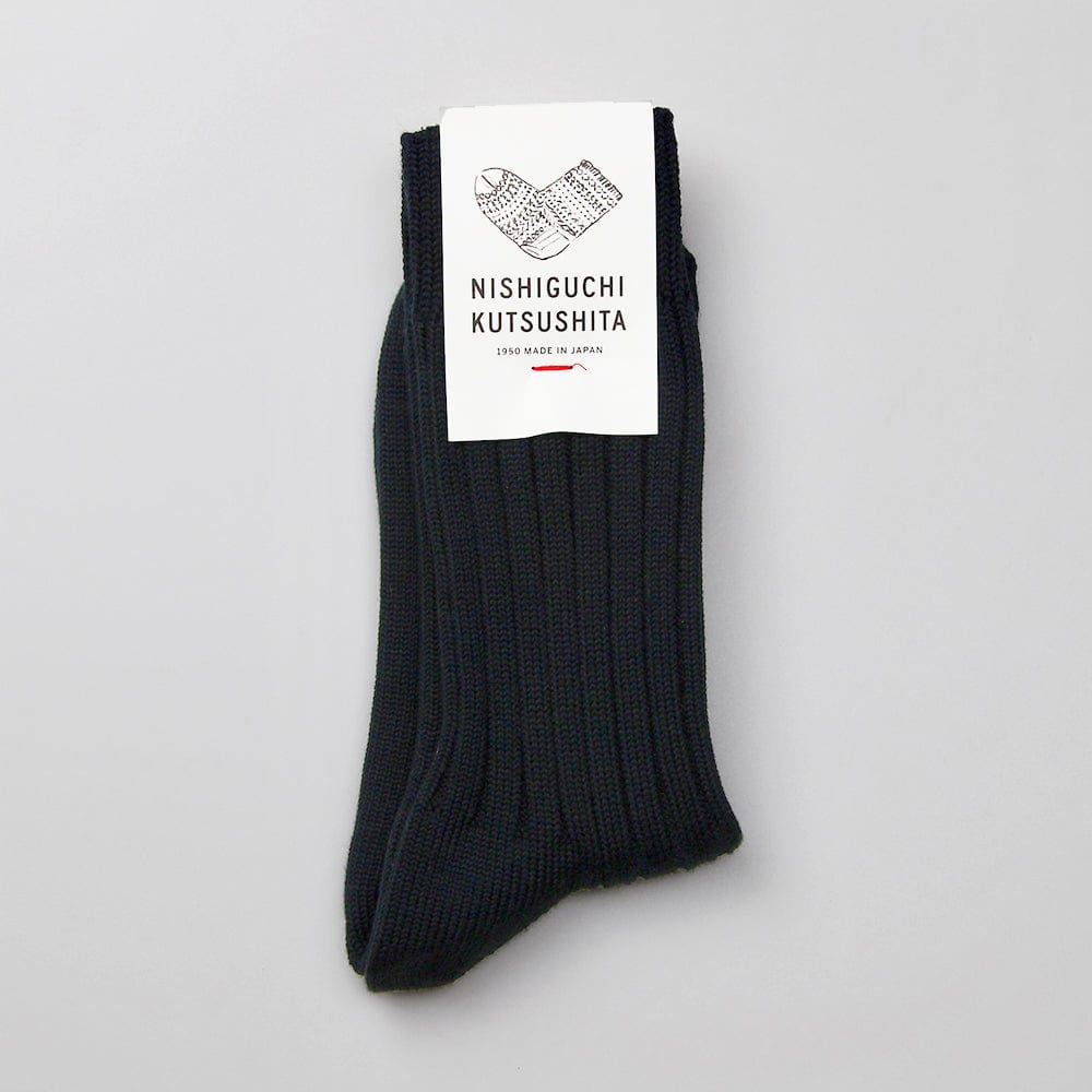 Nishiguchi Kutsushita Praha Egyptian Cotton Ribbed Socks