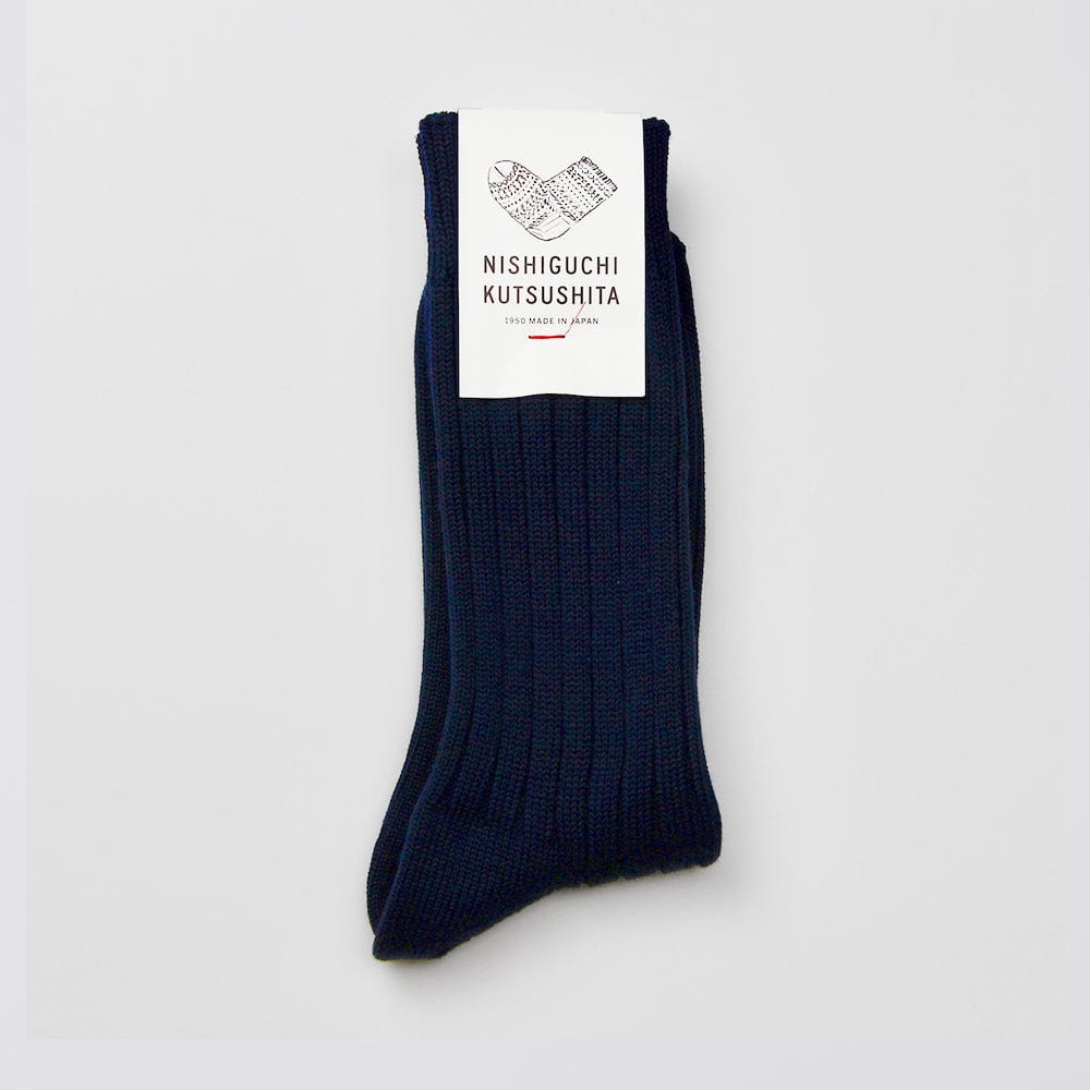 Nishiguchi Kutsushita Egyptian Cotton Socks Navy