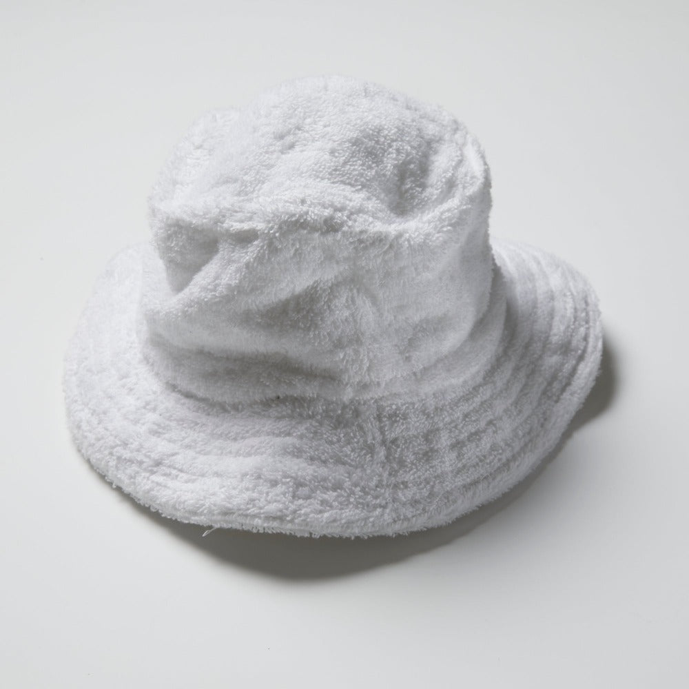 毛圈渔夫帽 - 白色