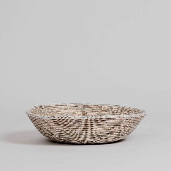 Wolof Woven Basket - White