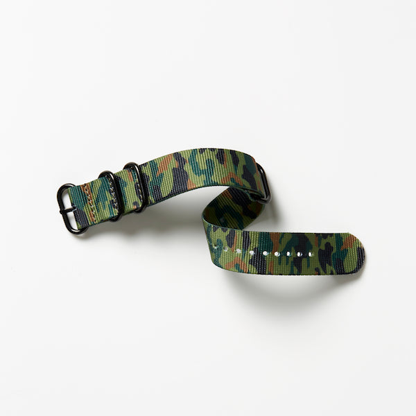 Zulu 4 Ring Nylon Watch Strap - Camo